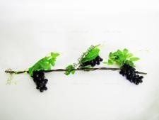 Лоза виноградная с черным виноградом  59 см. 09987