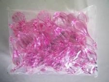 Кристалл пластмассовый розовый бабочка - 3 х 2,5 см. 