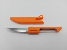 Нож раскладной металлический с чехлом 17 см. 