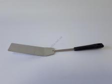 Лопатка нержавеющая с пластмассовой ручкой L 31,5 cm, w 4,5 cm.
